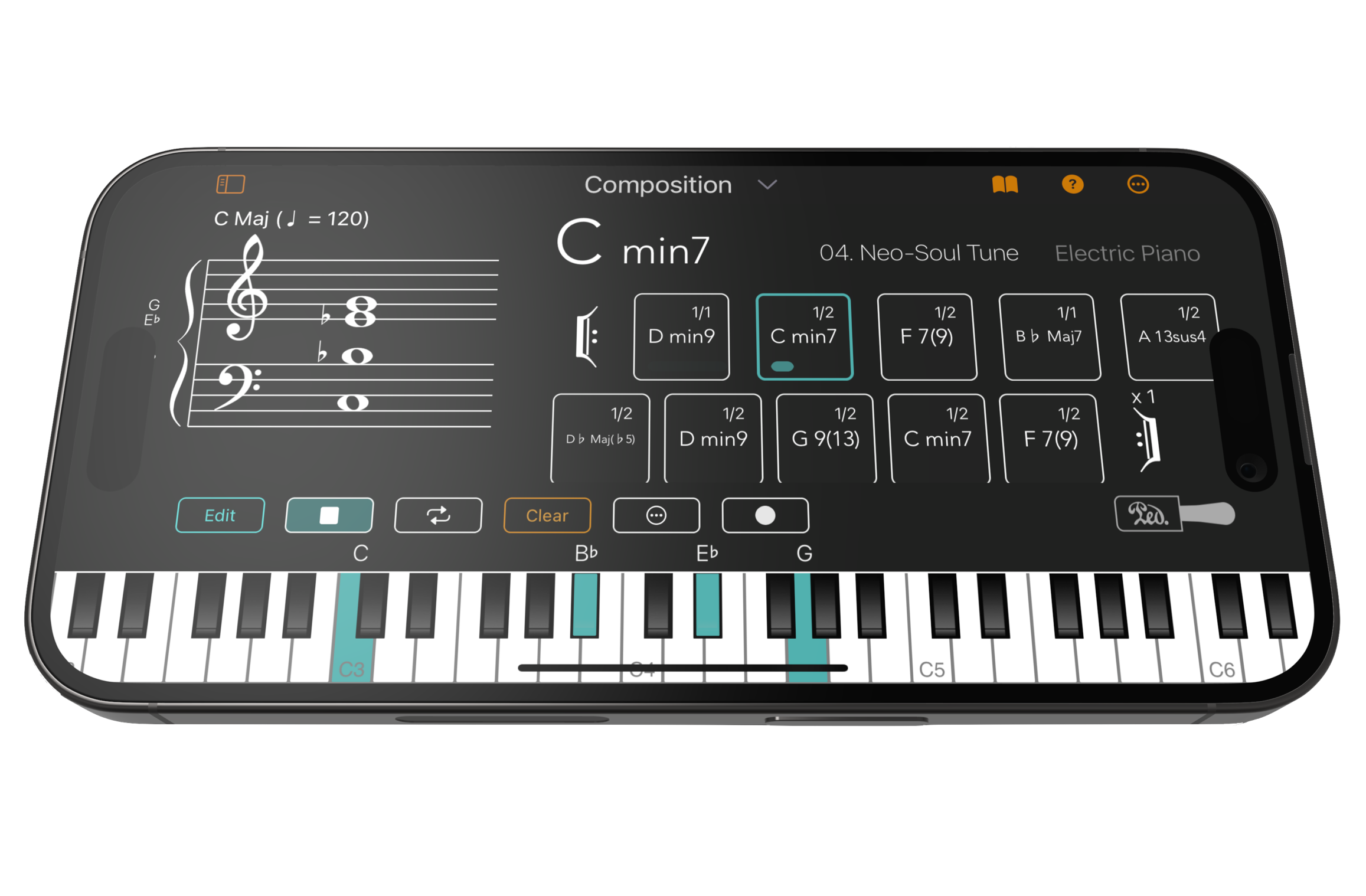 Chordio create Chord Progressions Workspace